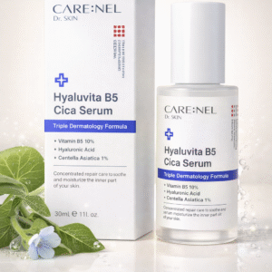 Care:nel Hyaluvita B5 Cica Serum 30ml with Vitamin B5, Hyaluronic Acid and Centella Asiatica in white packaging