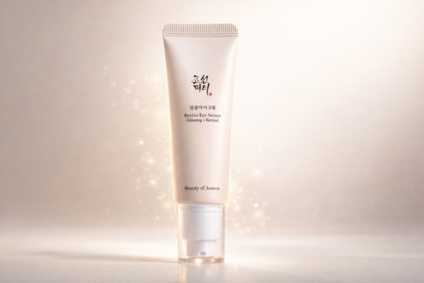 Rice Water Bright Foaming Cleanser and Rice Ceramide Cream skincare products displayed on soft beige background with rice grains, Korean glass skin routine essentials.