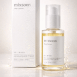Mixsoon Bean Essence 50ml Korean skincare serum bottle with minimal white packaging on clean background